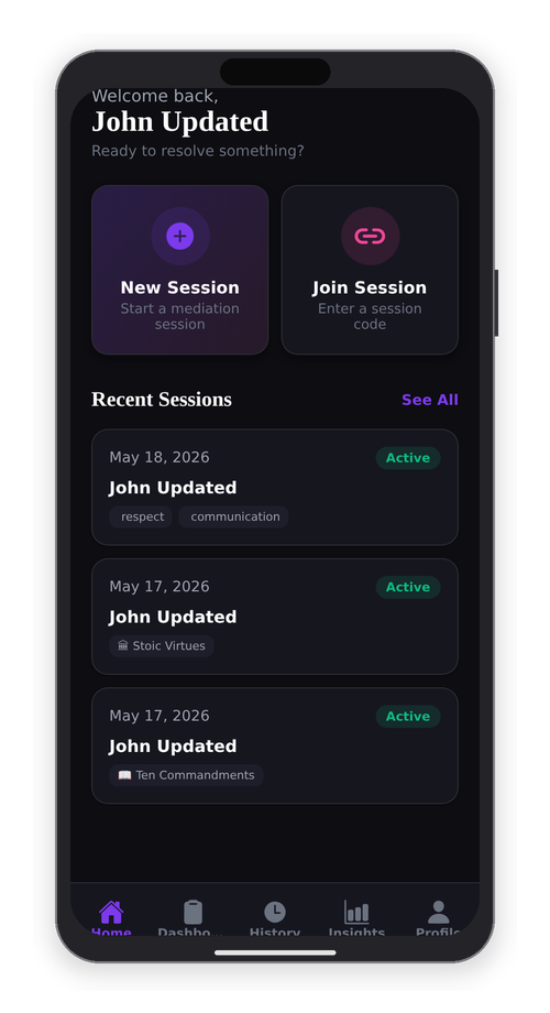 DISCpute Home Screen